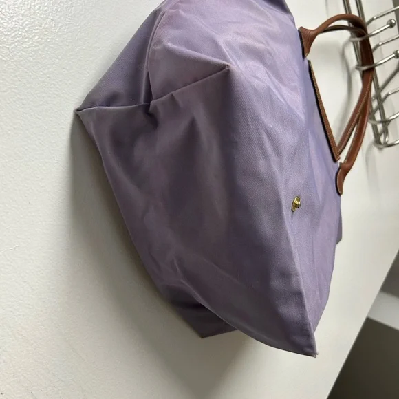 Longchamp Purple Tote with Brown Accents - Picture 3 of 14